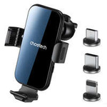 Choetech T201-F Electric Car Wireless Charger+Magnetic Head Charger black