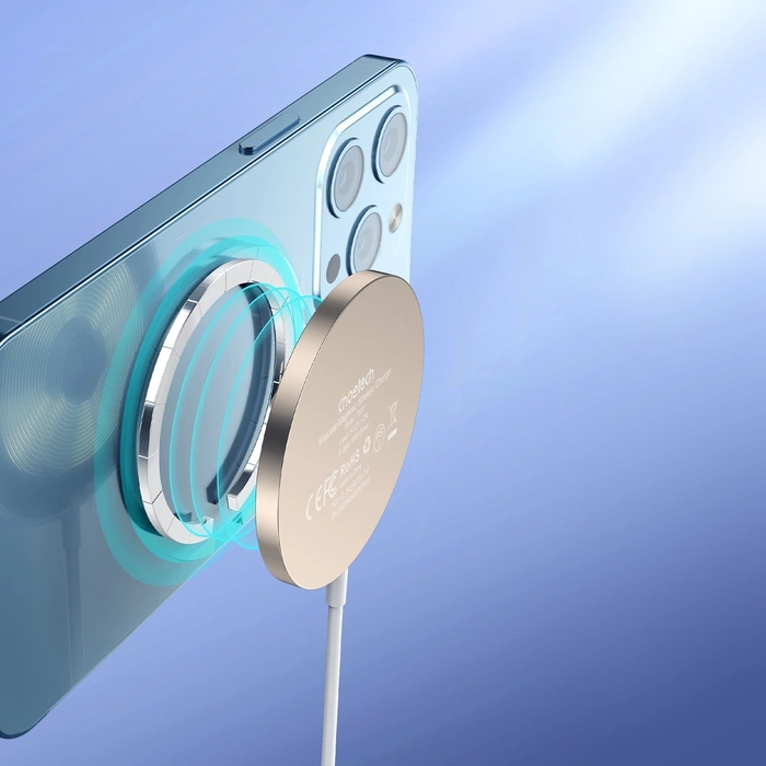 Choetech magnetisches kabelloses Ladegerät 15W MagSafe für iPhone 12/13/14 Gold (T518-F-GO)