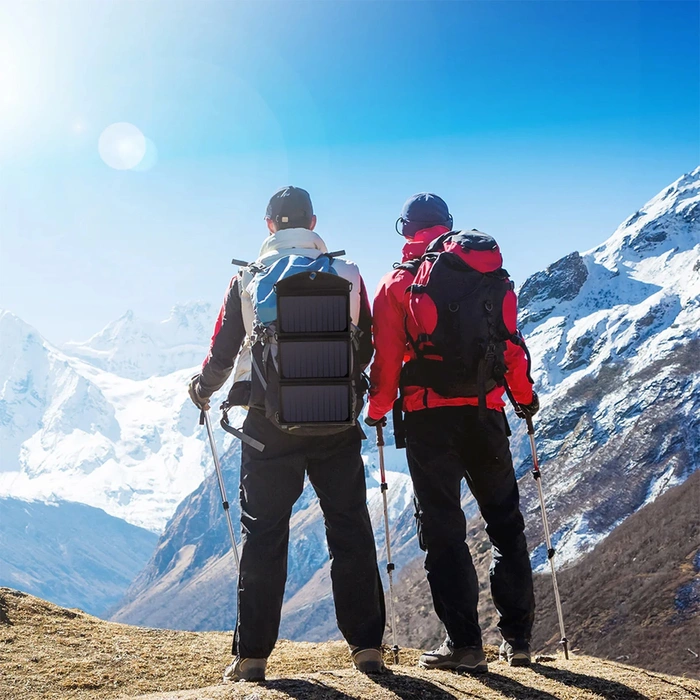 Choetech składana ładowarka solarna słoneczna fotowoltaiczna 19W 2x USB 2,4A czarny (SC001)