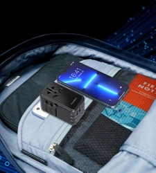 Choetech PD6028 EU / US / AUS / UK travel adapter 2x USB-C 2x USB-A 100W - black