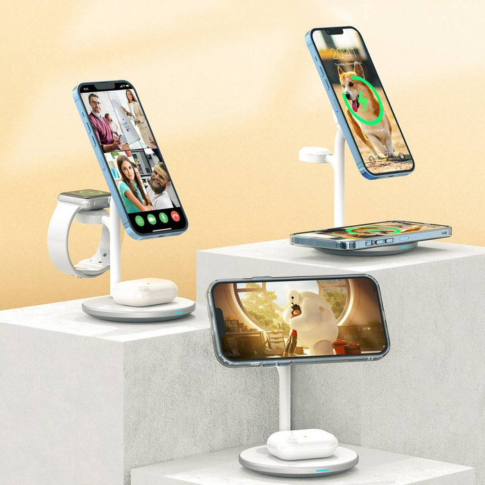 Choetech T585-F inductive 3-in-1 charging station iPhone 12/13, AirPods Pro, Apple Watch white