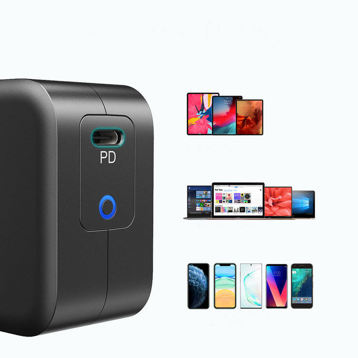 Choetech schnell ladergerät GaN USB Typ C 61W 3A Power Delivery schwarz (Q6006)