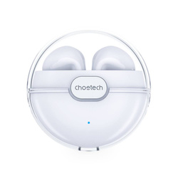 Choetech headphones wireless TWS with case charging white (BH-T08)
