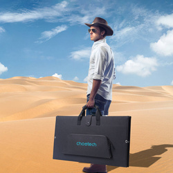 Choetech ładowarka solarna składana 160W czarna (SC010)