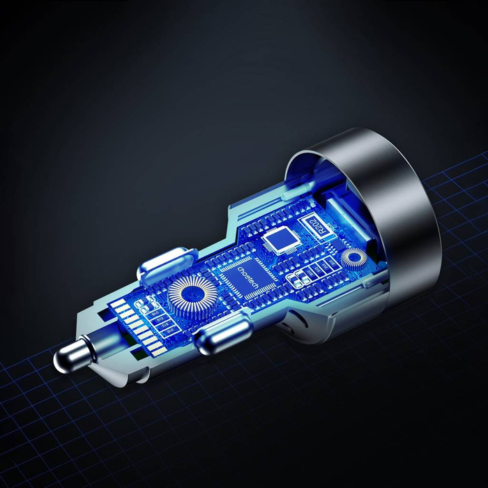 Choetech schnell ladergerät Auto 130W 2xUSB-C + USB-A schwarz (TC0011)