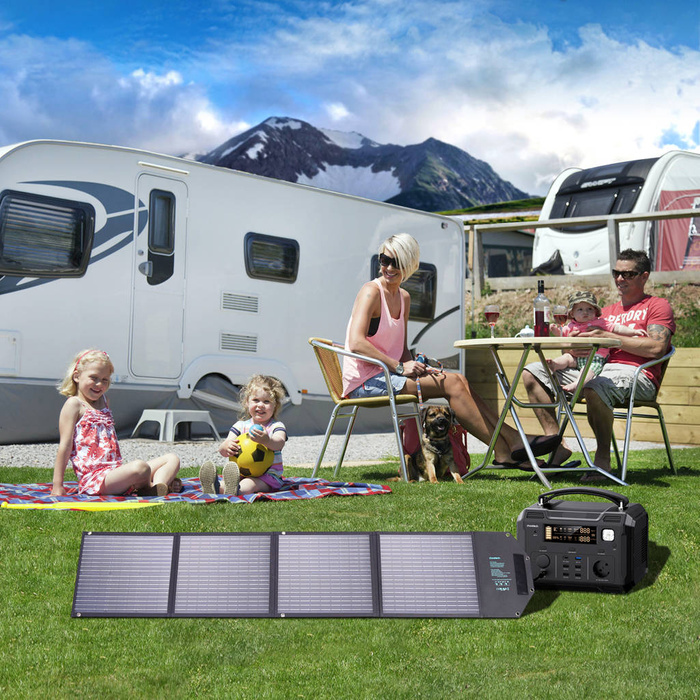 Choetech 100W faltbar 2x USB 1x USB C PD QC schwarz (SC009-V2)