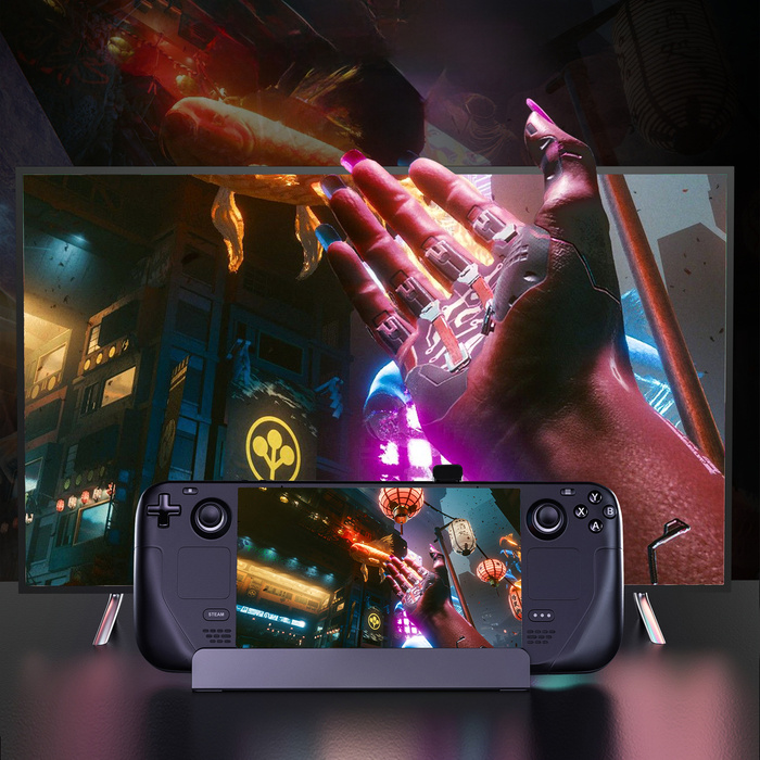 Choetch M52 HUB für Steam Deck USB-C – USB-C PD/USB-A/HDMI/RJ45 – Grau