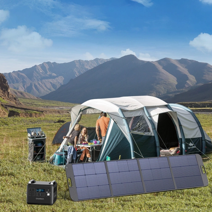 Choetech ładowarka solarna składana 200W czarna (SC011)