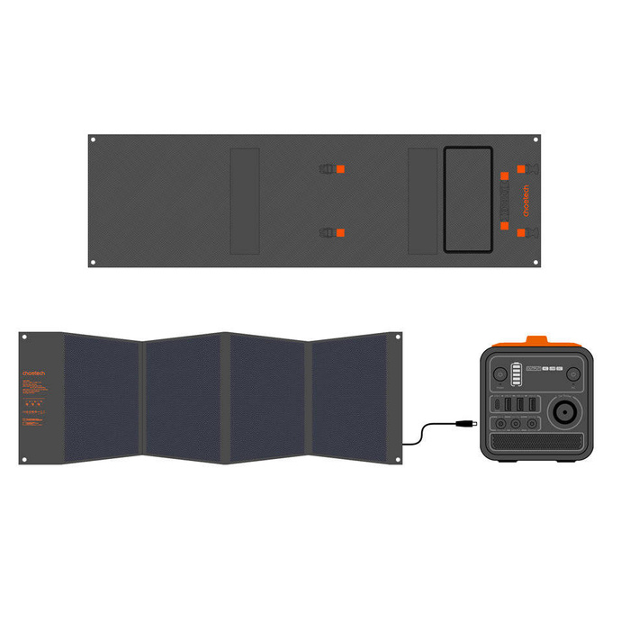 Choetech foldable solar charger 120W 1 x USB Type C / 2 x USB Type A (SC008)