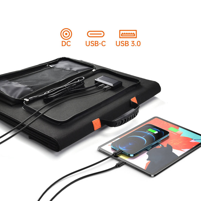Choetech foldable solar charger 120W 1 x USB Type C / 2 x USB Type A (SC008)