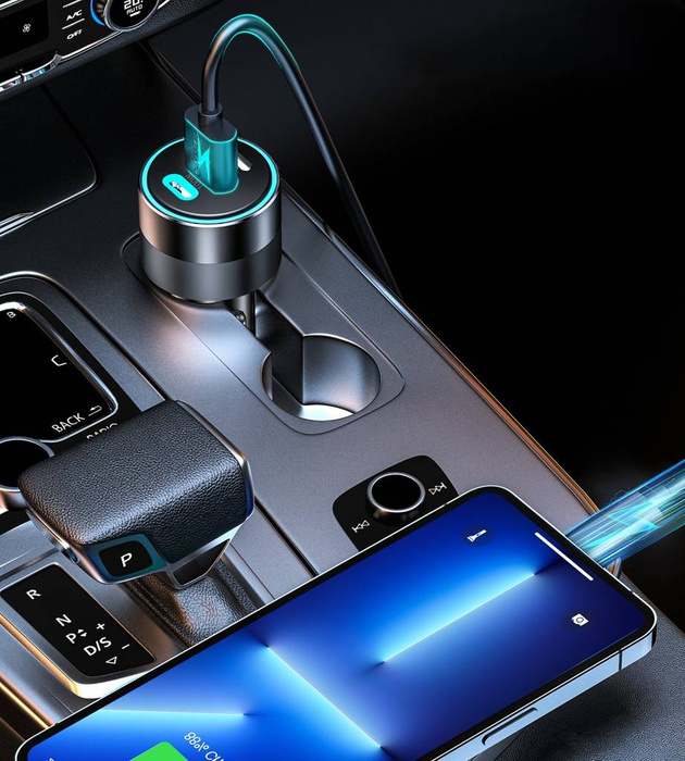 Choetech high-speed charger car 130W 2xUSB-C + USB-A black (TC0011)