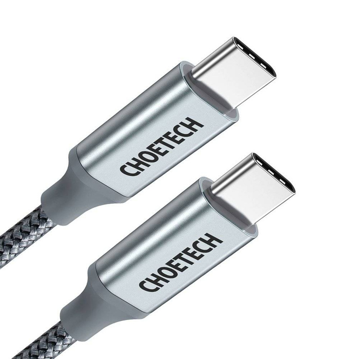 Choetech-Kabel USB-Typ-C-Kabel - USB-Typ-C 5A 100 W Power Delivery 480 Mbit/s 1,8 m grau (XCC-1002-GY)