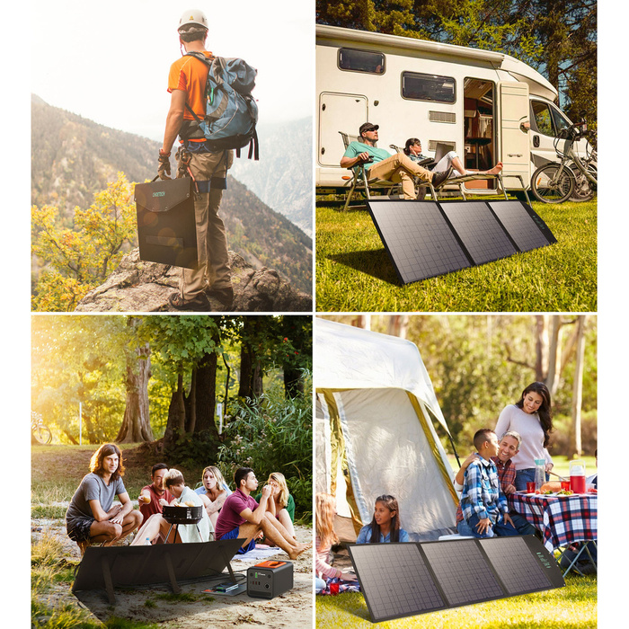 Choetech foldable solar charger 120W 1 x USB Type C / 2 x USB Type A (SC008)