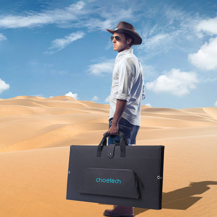 Choetech ładowarka solarna składana 160W czarna (SC010)