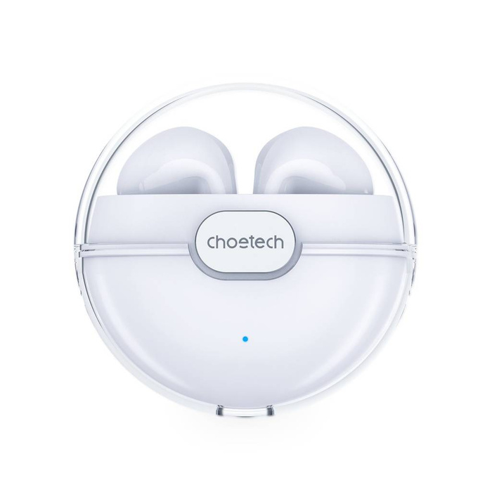 Choetech słuchawki bezprzewodowe TWS z etui ładującym biały (BH-T08)