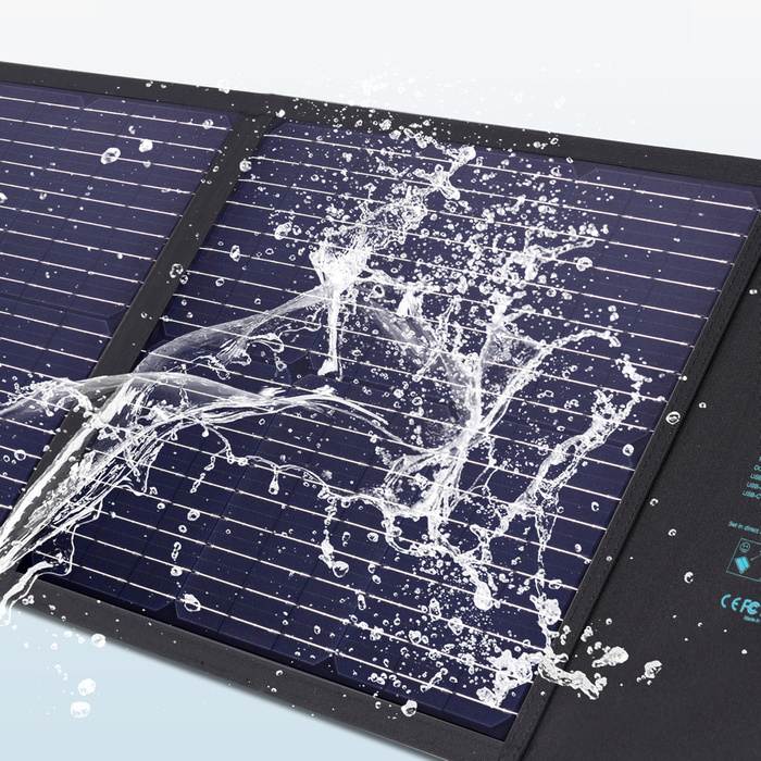 Choetech ładowarka solarna 100W składana 2x USB 1x USB C PD QC czarna (SC009-V2)