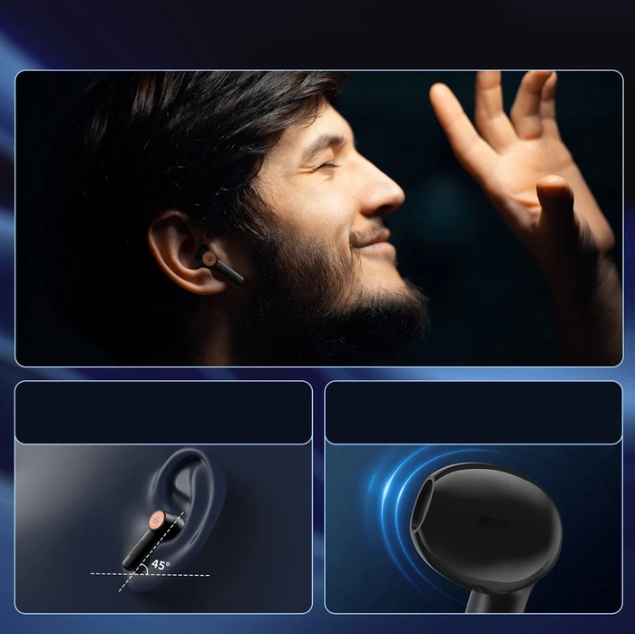 Choetech BH-T19 EyeAura Minion wireless TWS in-ear Bluetooth 5.3 IPX4 headphones - black