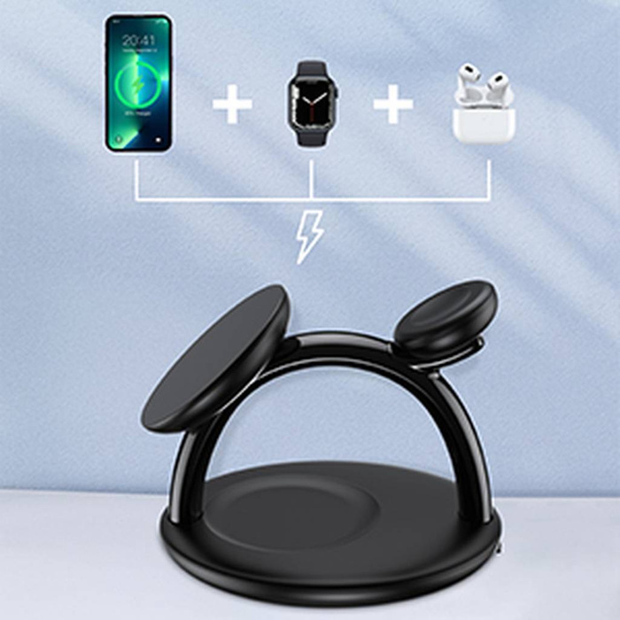 Choetech inductive 3-in-1 charging station iPhone 12/13/14, AirPods Pro, Apple Watch black (T587-F)