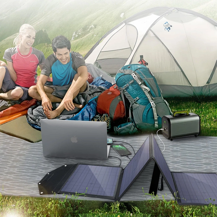 Choetech 100W faltbar 2x USB 1x USB C PD QC schwarz (SC009-V2)